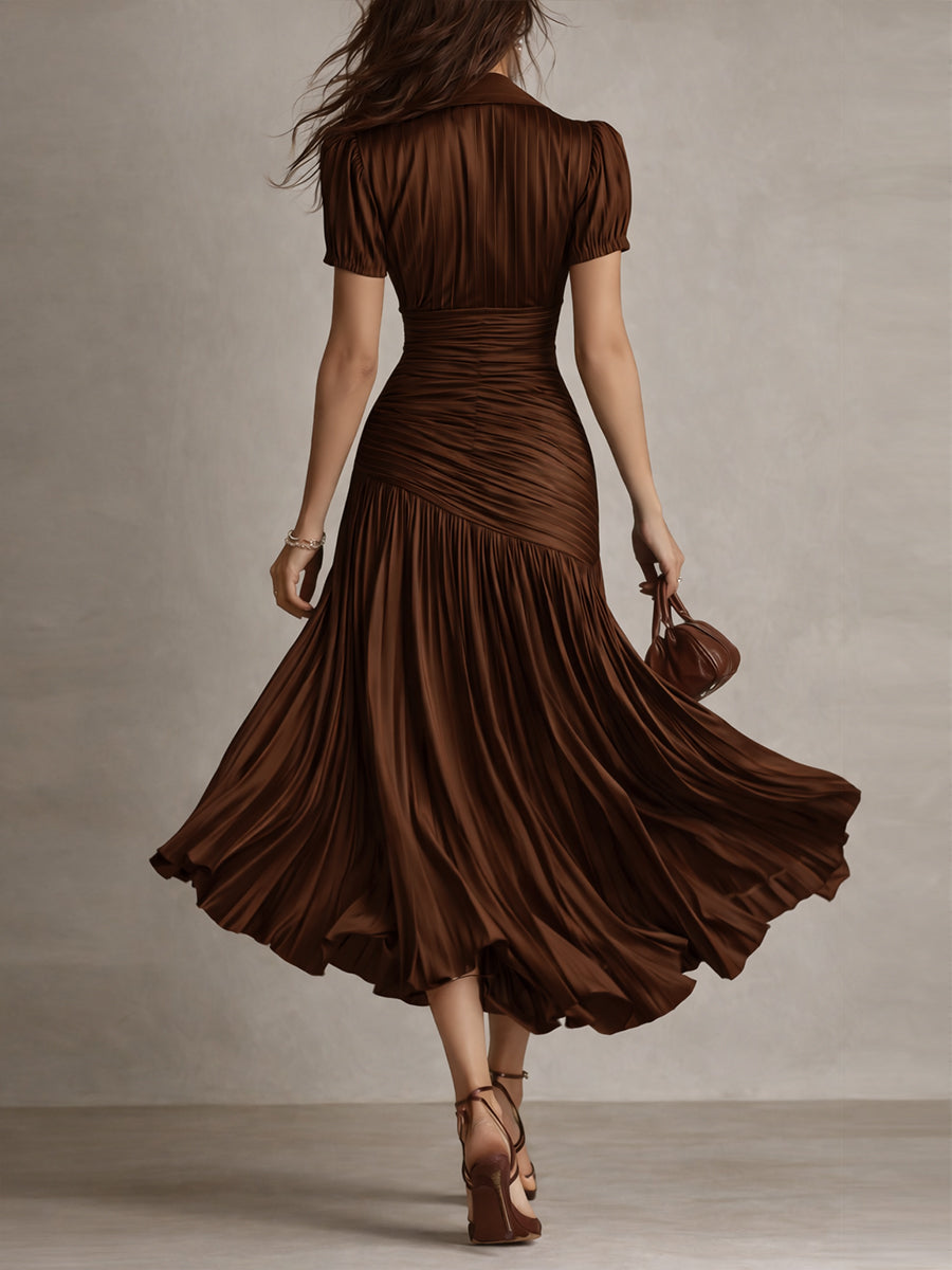 Adriana | Robe Midi Rayée Rétro