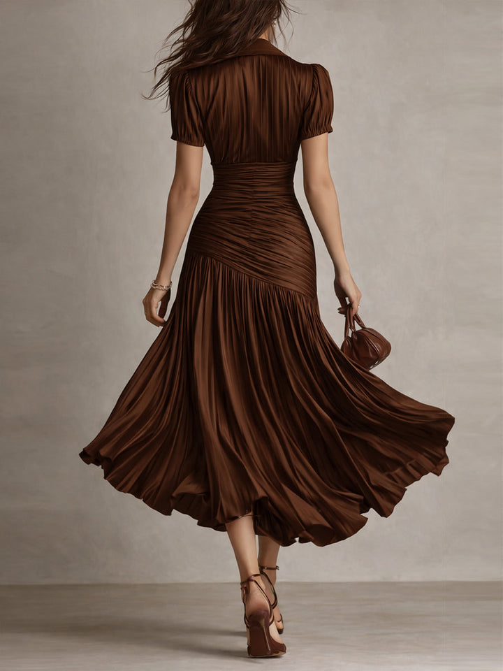 Adriana | Robe Midi Rayée Rétro