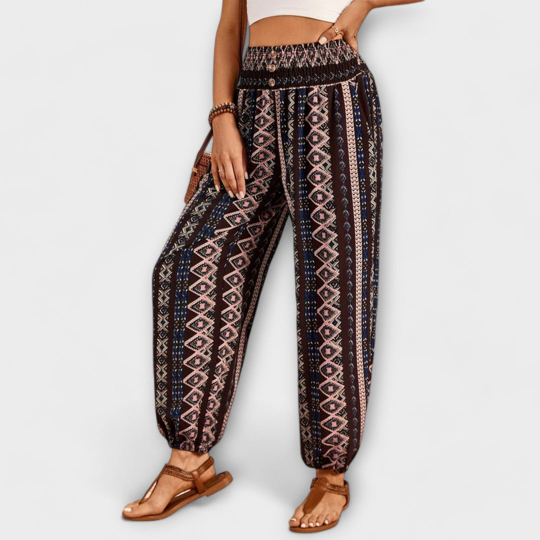 Emily | Pantalons Graphiques Ethniques