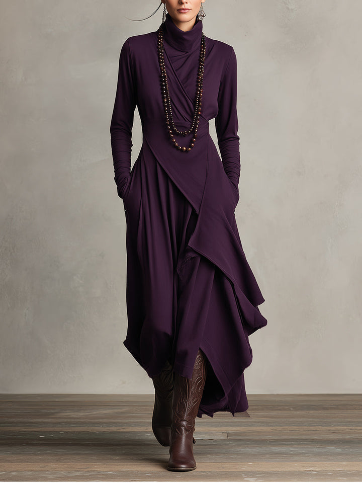 Natalia | Robe Maxi Tricot Asymétrique