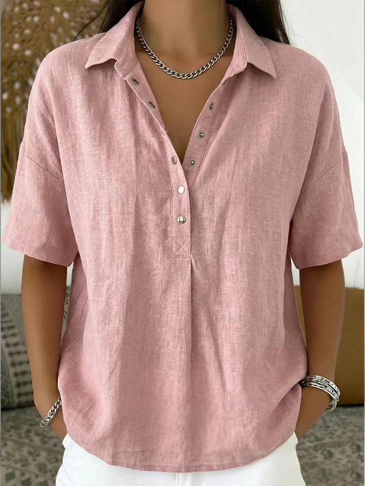 Laurence | Blouse Décontractée à Col Chemise