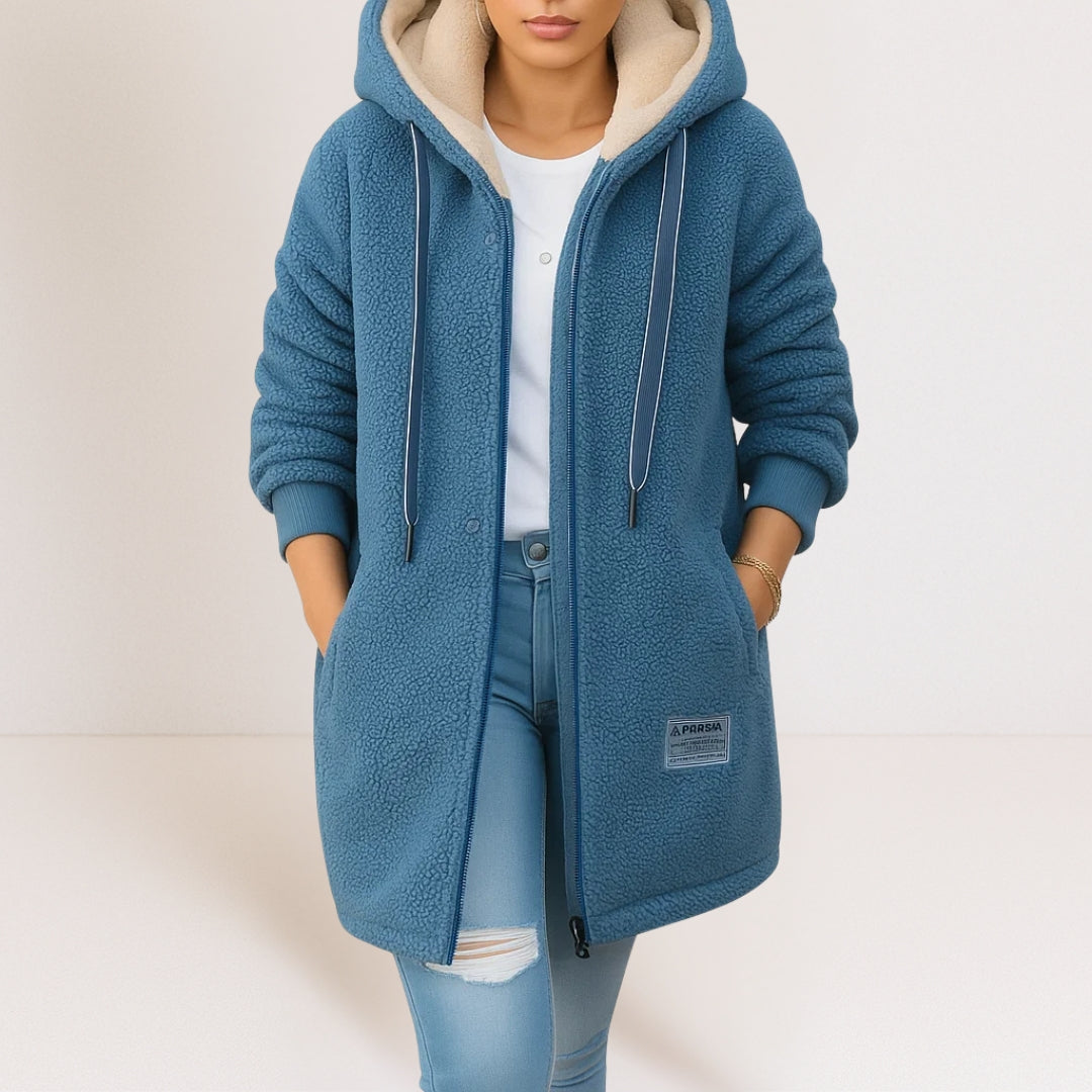 Ava | Veste Polaire à Capuche et Fermeture Zippée