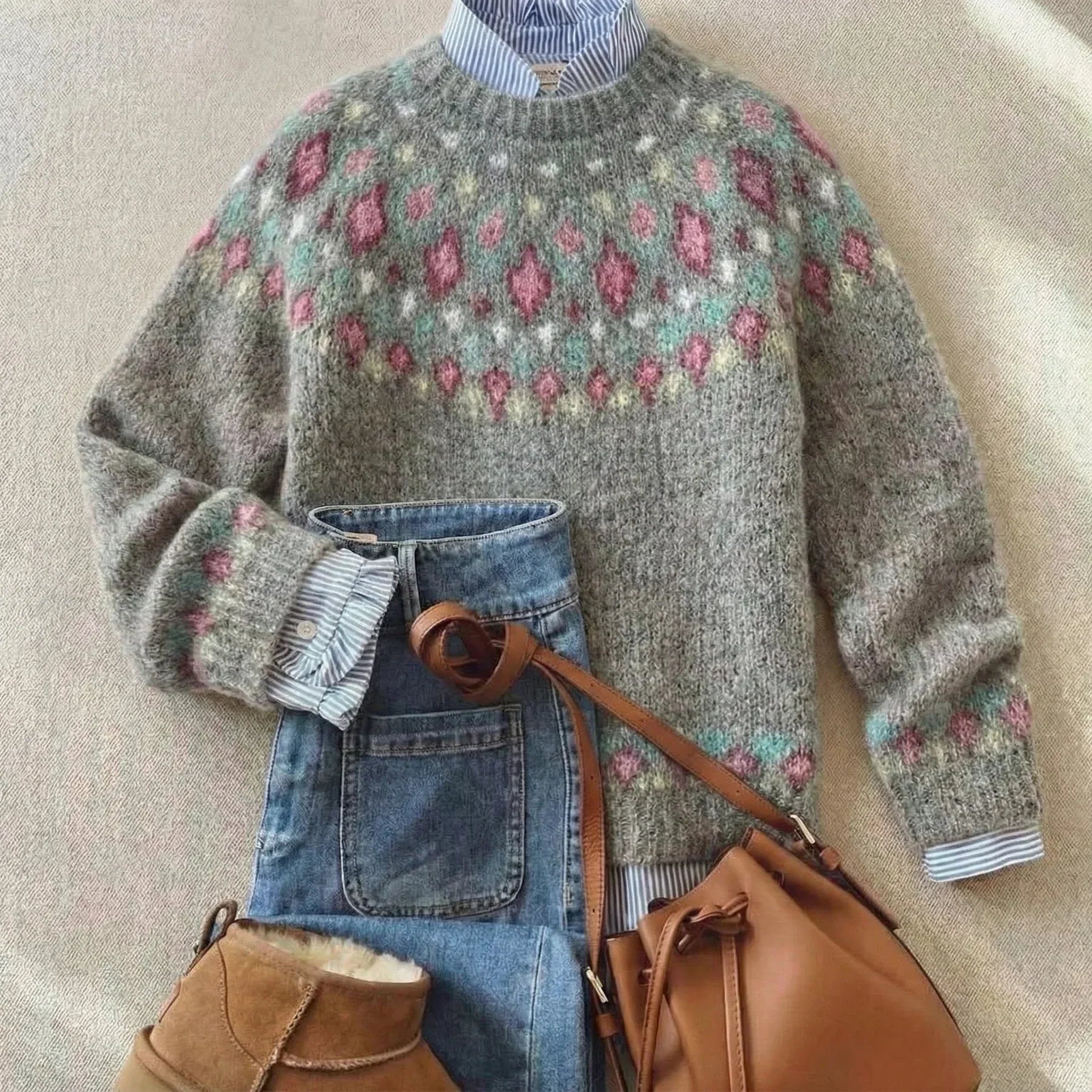 Rebecca™ | Pull Vintage Chic en Tricot