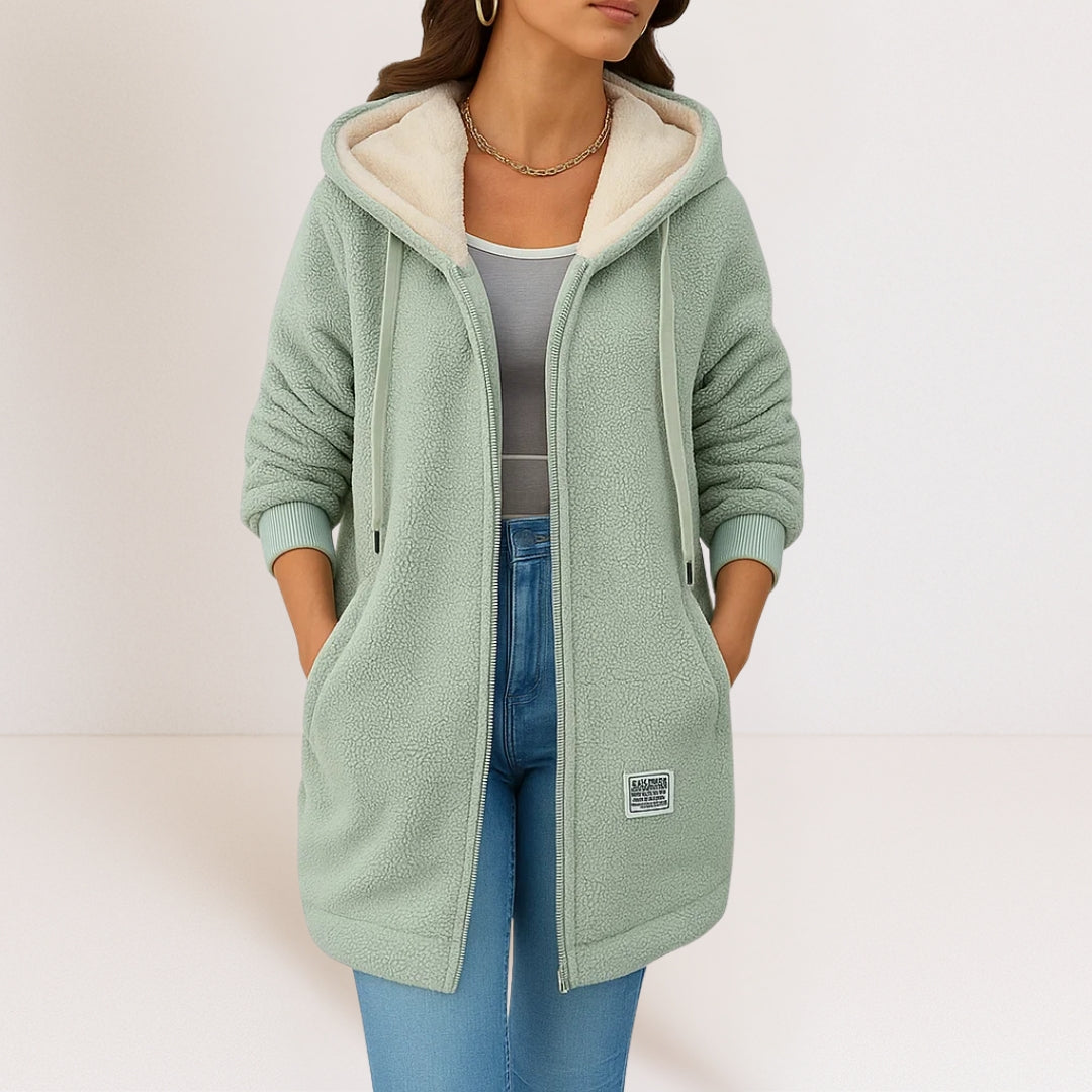 Ava | Veste Polaire à Capuche et Fermeture Zippée