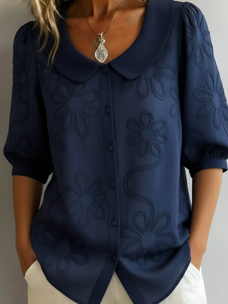 Camille | Blouse Florale Légère Élégance Naturelle