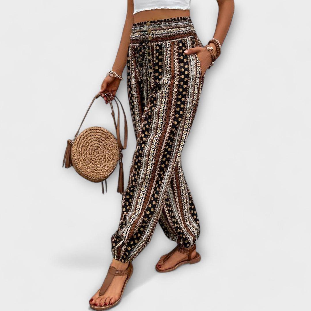 Emily | Pantalons Graphiques Ethniques