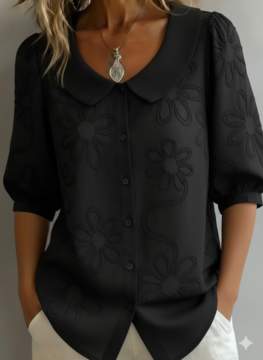 Camille | Blouse Florale Légère Élégance Naturelle