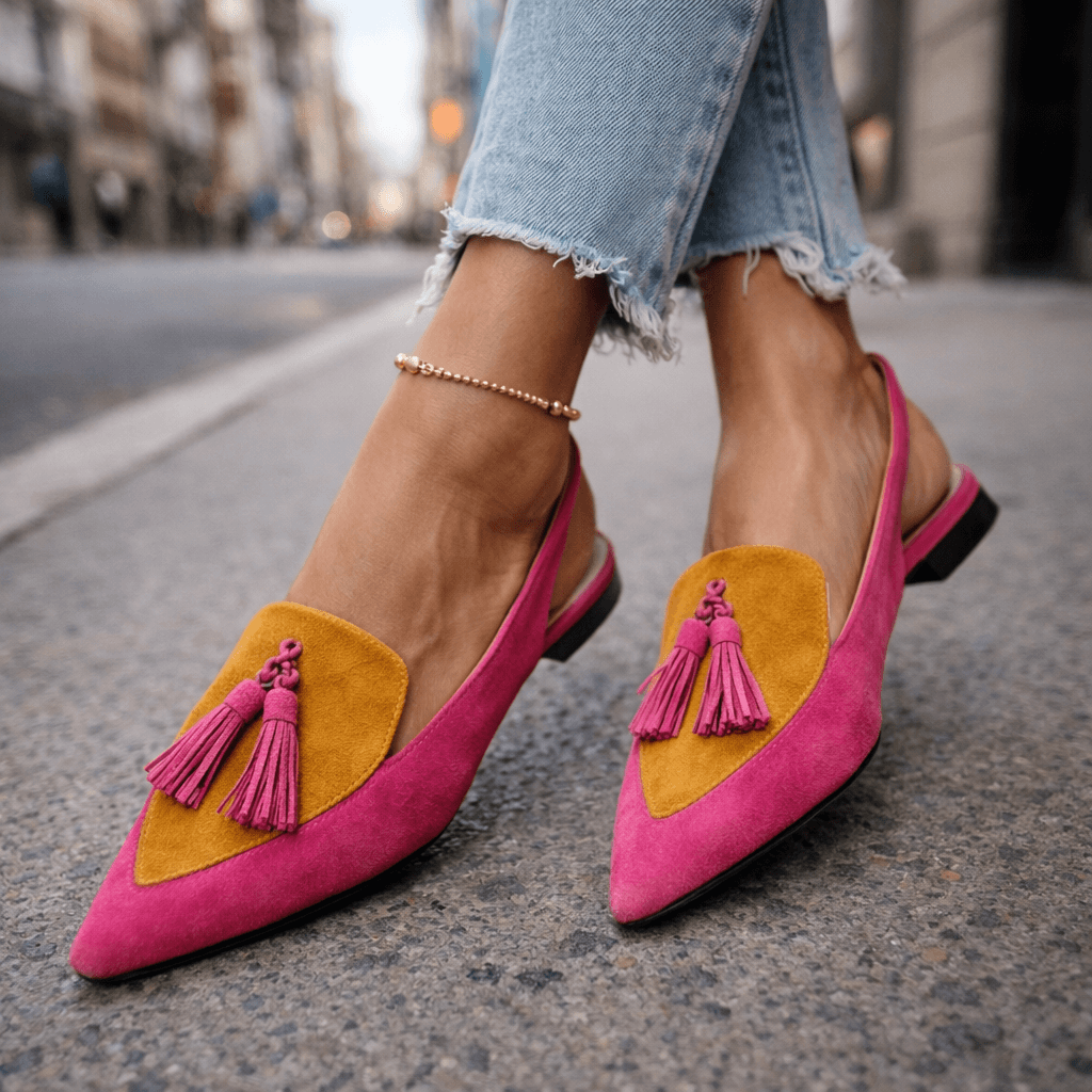 Eliza | Sandales avec des brides et des pompons