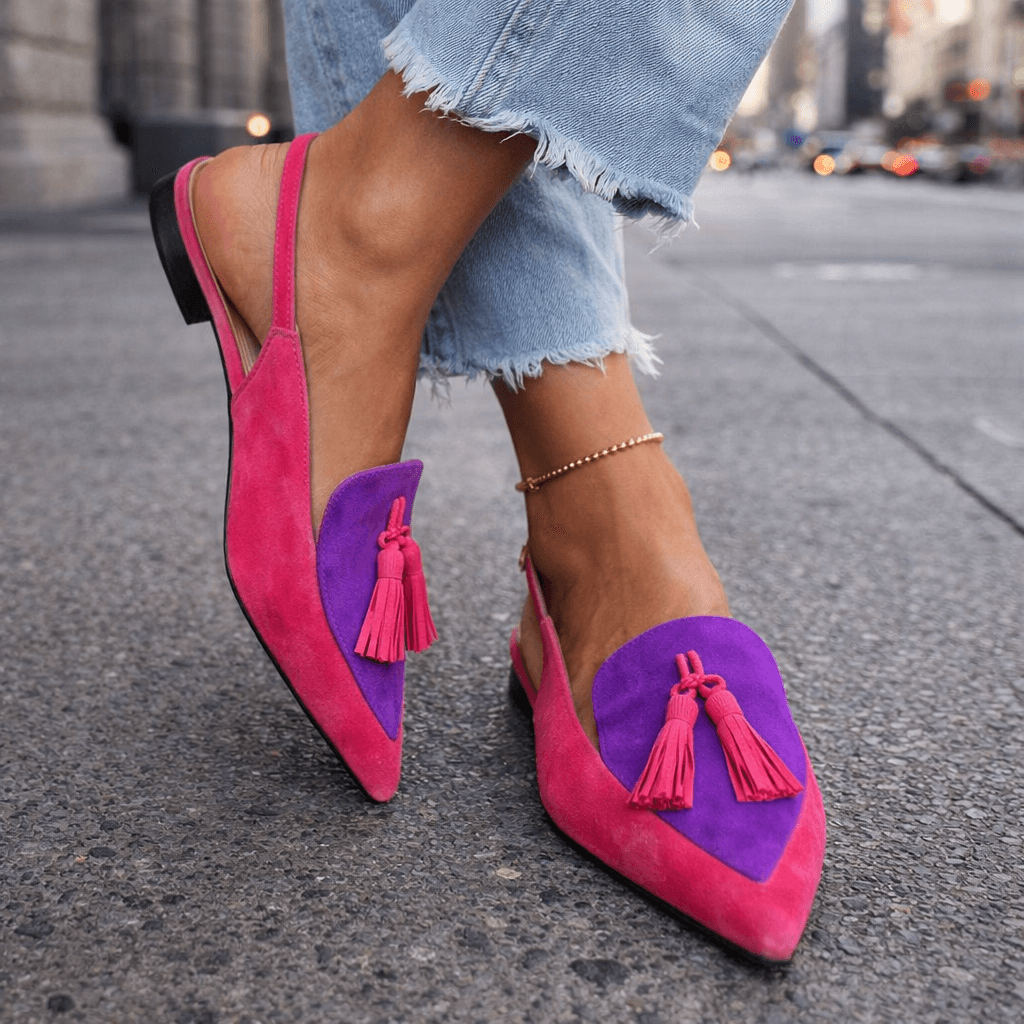 Eliza | Sandales avec des brides et des pompons