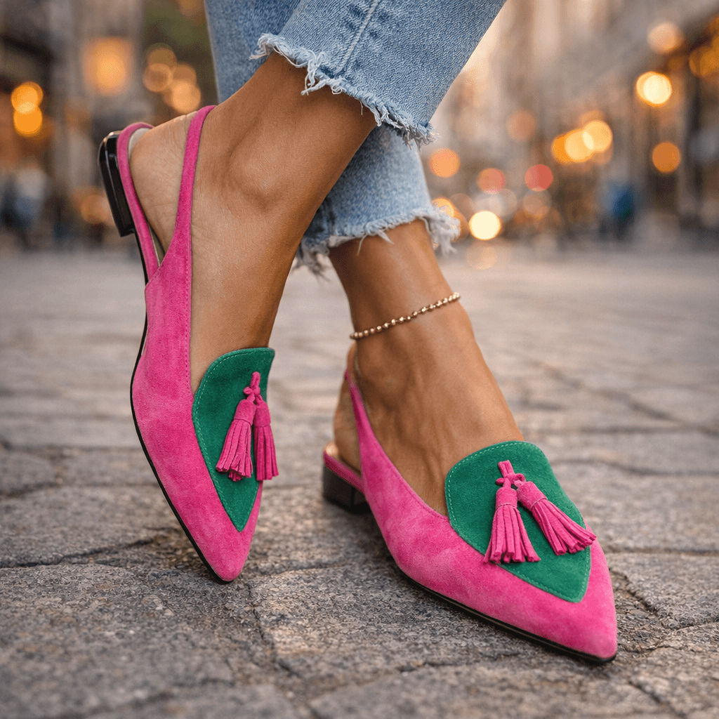 Eliza | Sandales avec des brides et des pompons