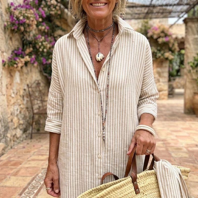 Saule | Robe d'été élégante à rayures