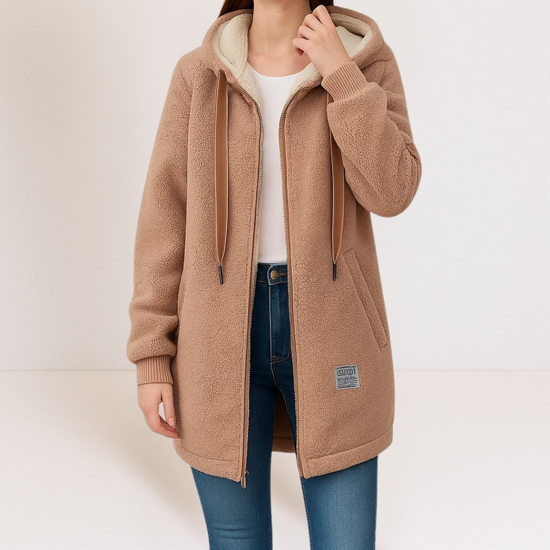 Ava | Veste Polaire à Capuche et Fermeture Zippée