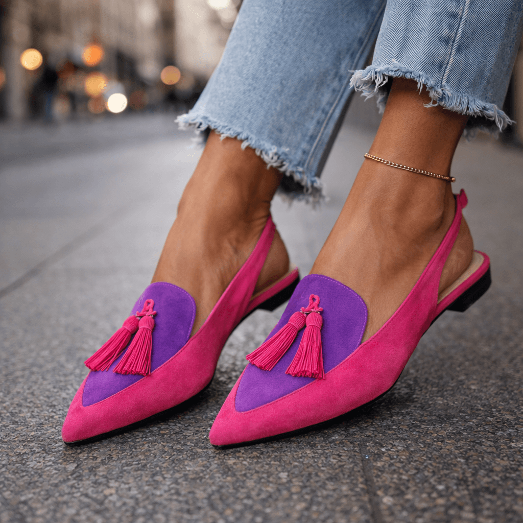 Eliza | Sandales avec des brides et des pompons