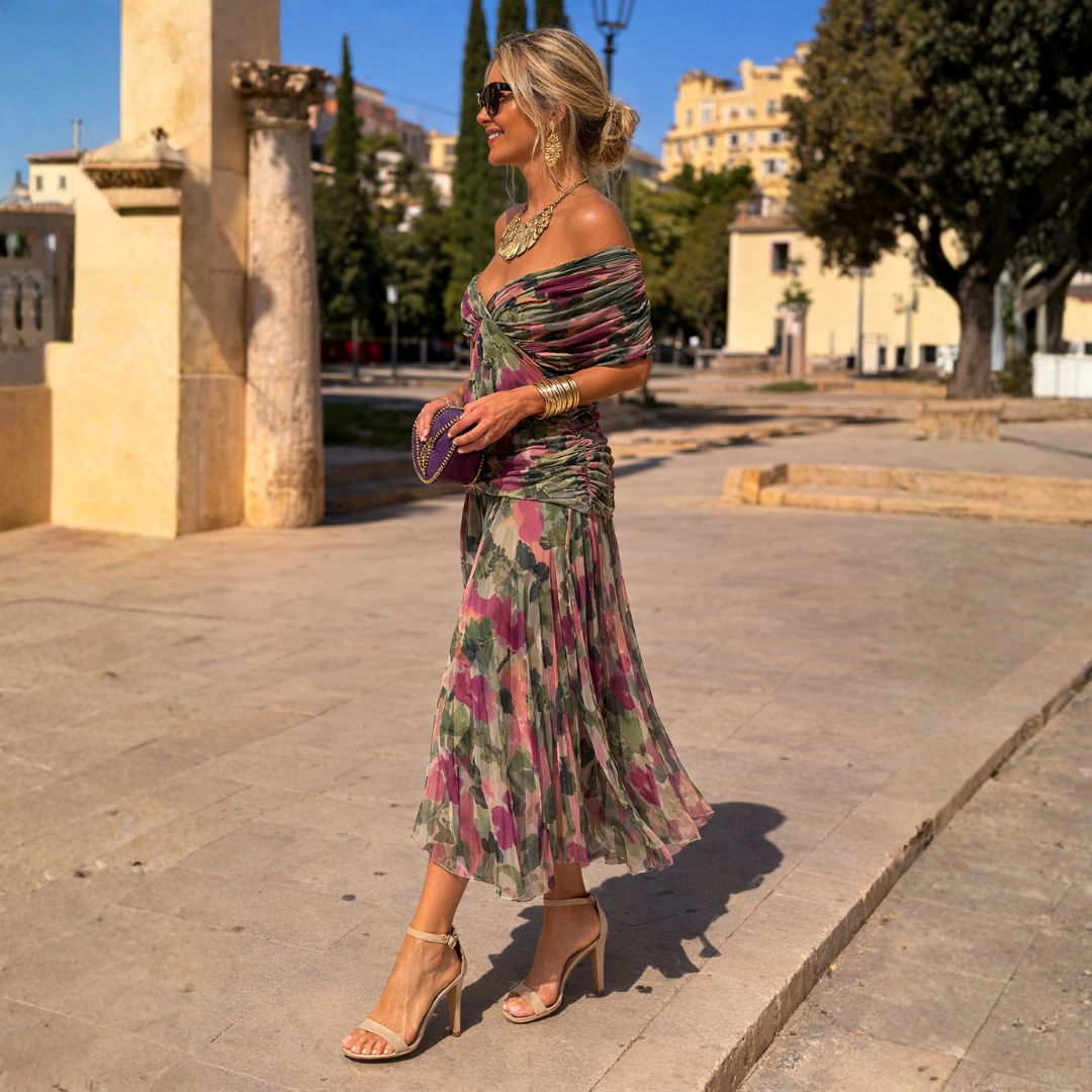 Lydia | Robe Maxi Off-Shoulder