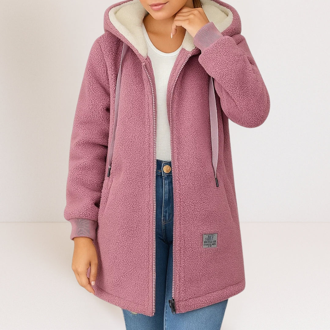 Ava | Veste Polaire à Capuche et Fermeture Zippée