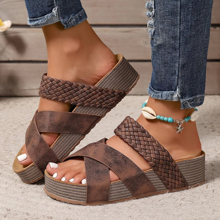 Abigail™ – Sandales Orthopédiques en Cuir avec Sangle