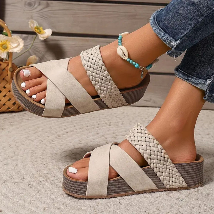 Abigail™ – Sandales Orthopédiques en Cuir avec Sangle