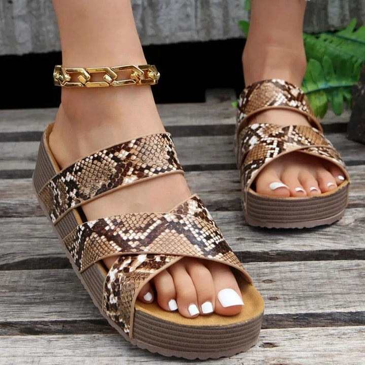Abigail™ – Sandales Orthopédiques en Cuir avec Sangle
