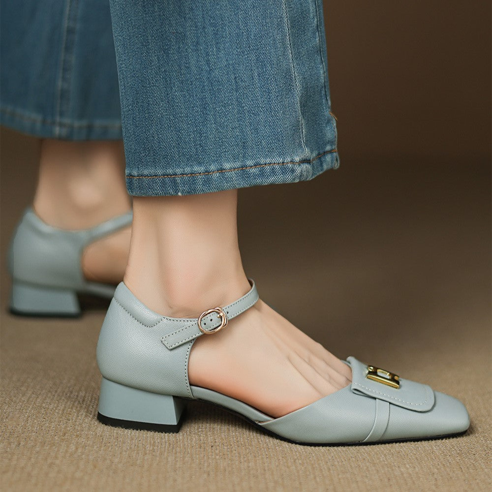 Elvane Boucle Cuir Mary-Janes