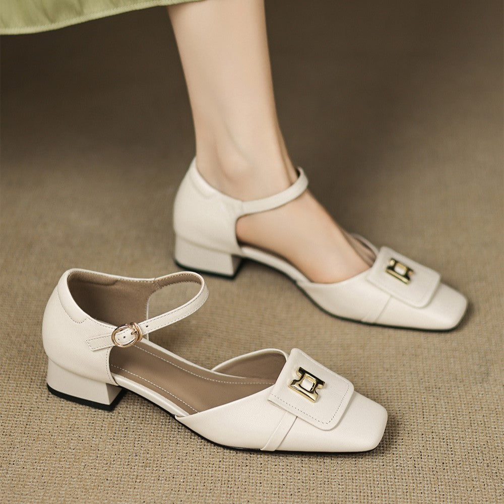 Elvane Boucle Cuir Mary-Janes