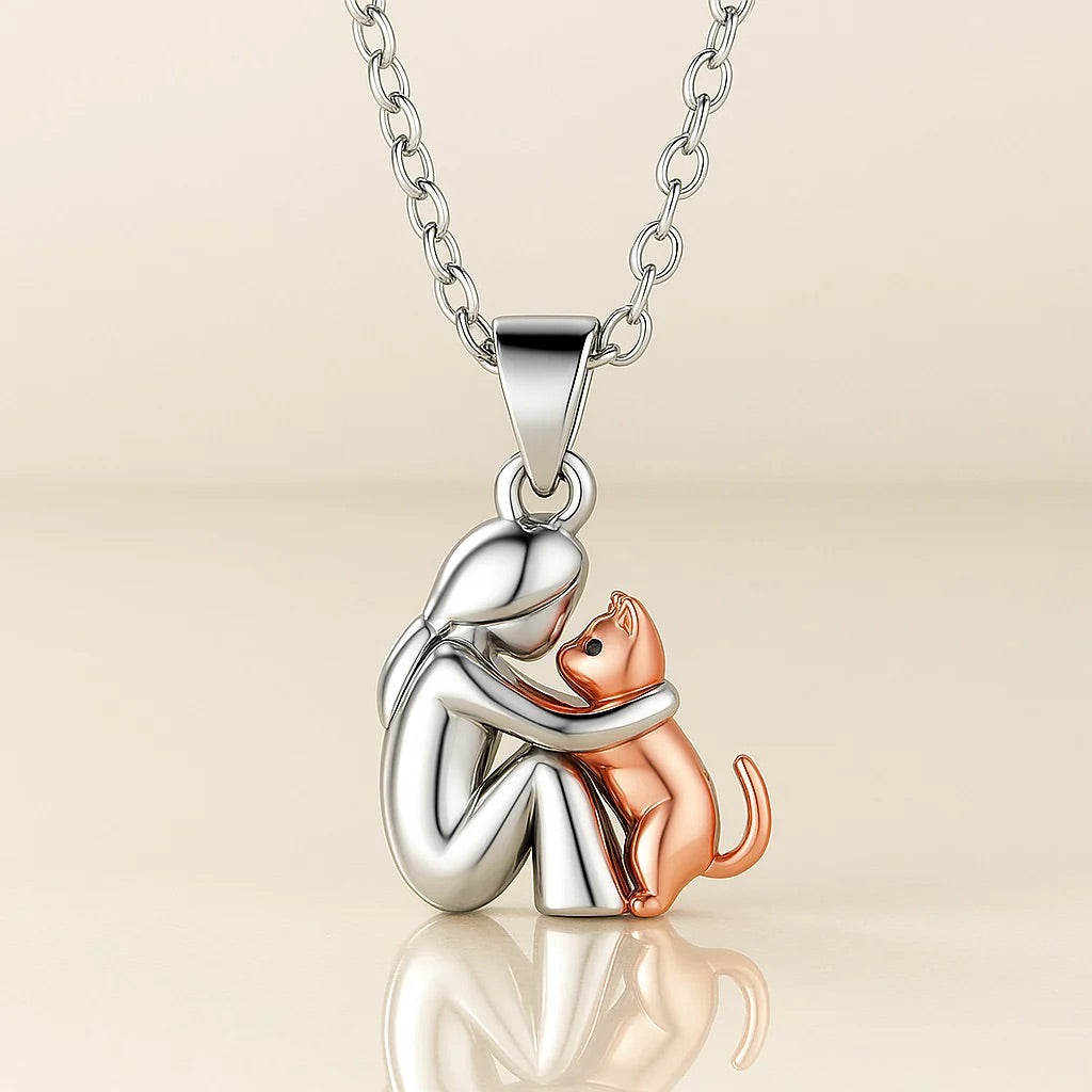 Pendentif Collier Chat Câlin