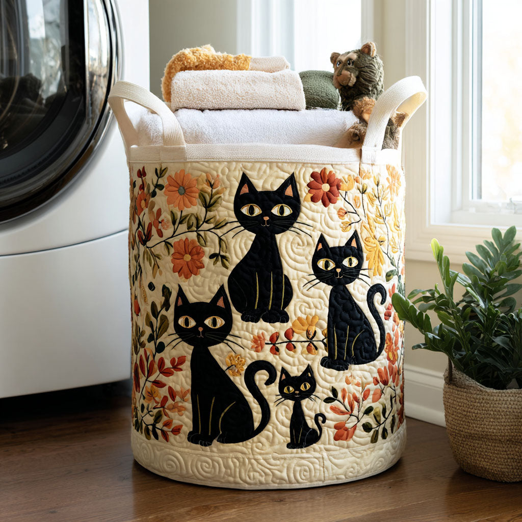Panier à linge en design de chat fait main