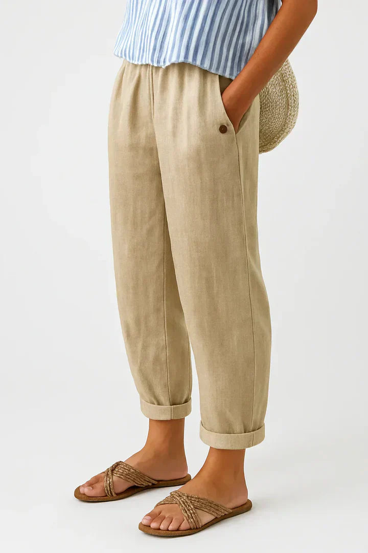 Romina | Pantalon Fluide à Taille Élastique