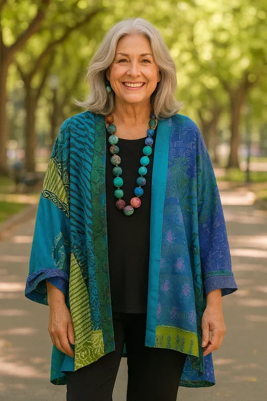 Astrid | Cardigan Kimono Imprimé Bohème