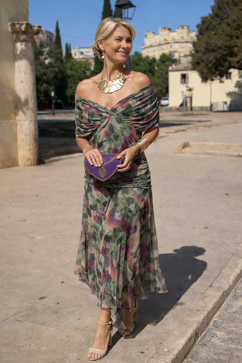 MARELLA | Robe maxi avec décolleté en V