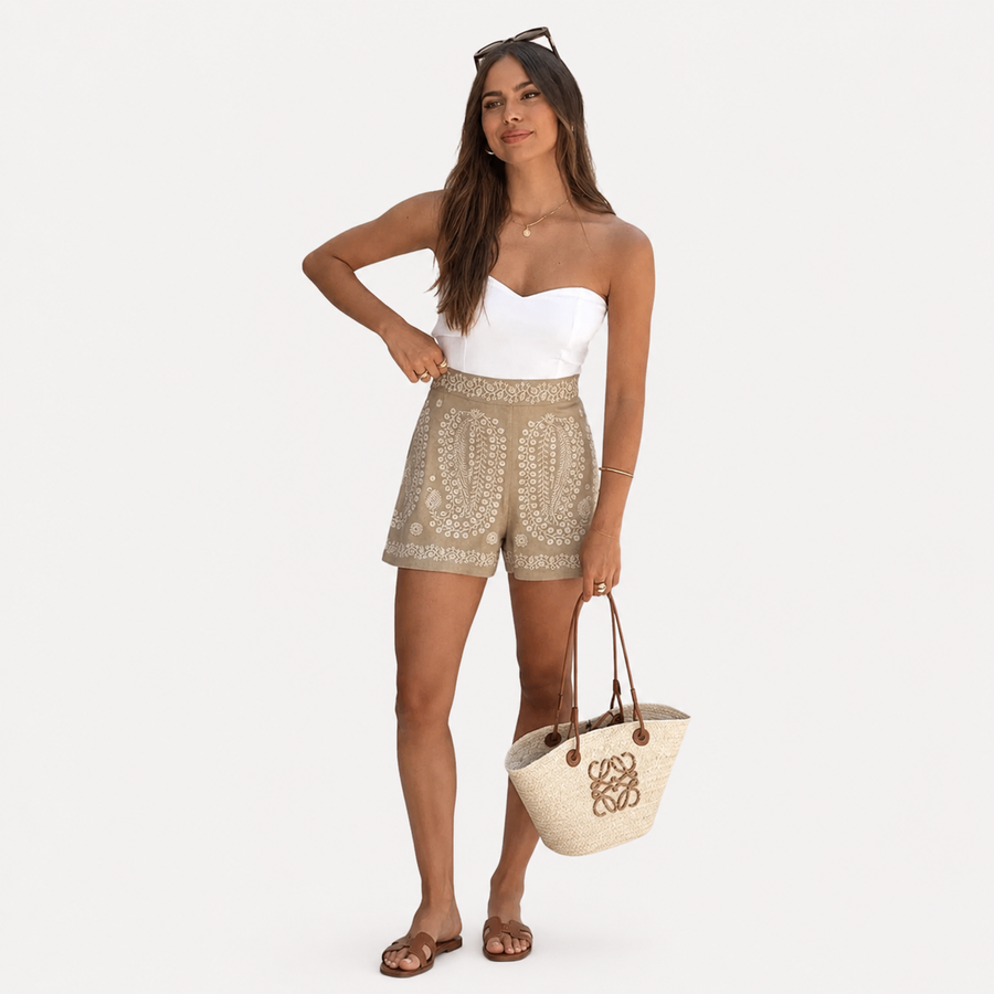 Maaike - Short en crochet bohème