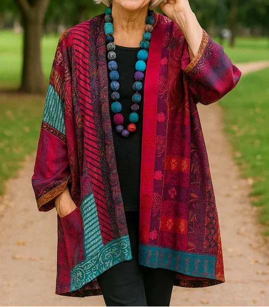 Astrid | Cardigan Kimono Imprimé Bohème