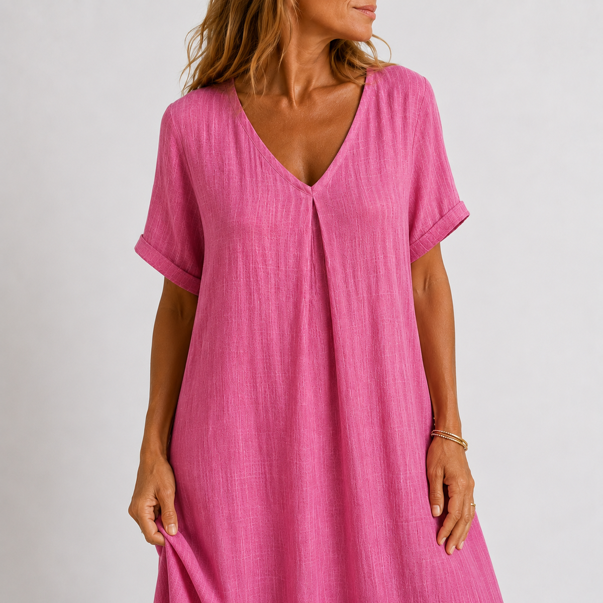 Clémence | Robe Maxi Fluide à Col V