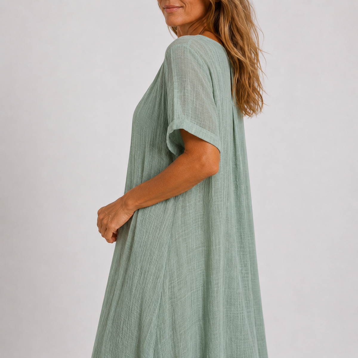 Clémence | Robe Maxi Fluide à Col V