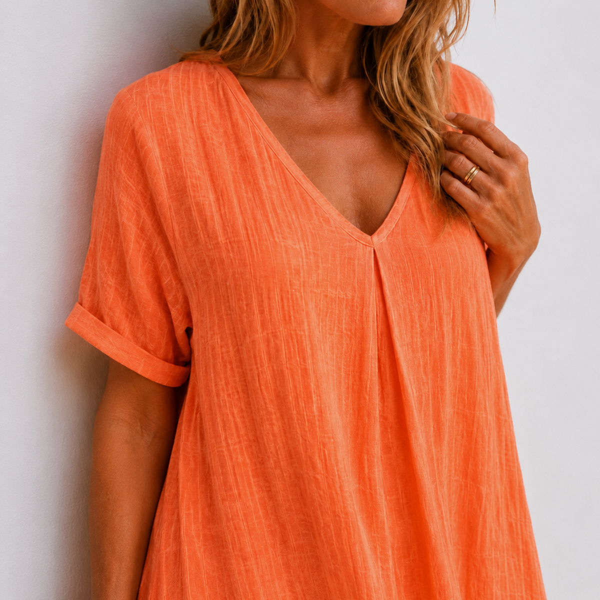 Clémence | Robe Maxi Fluide à Col V