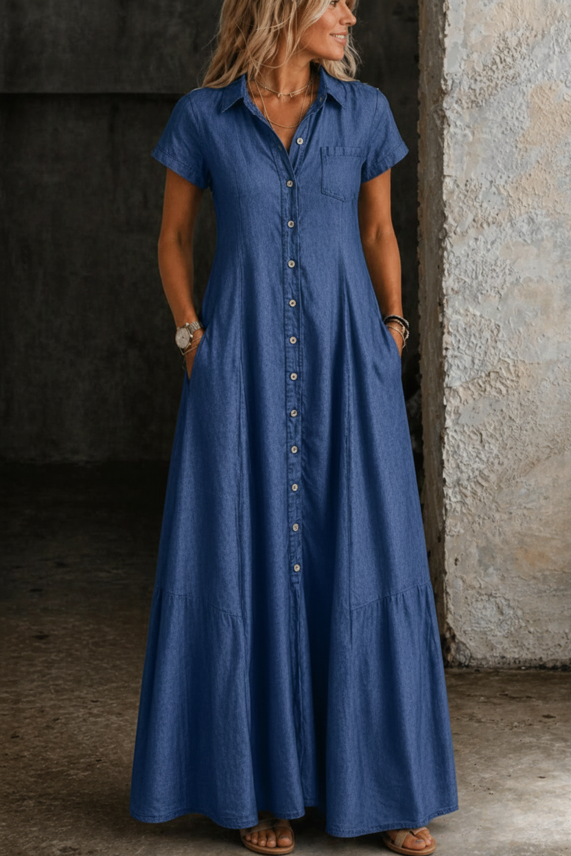 Mandy | Robe Longue en Jean