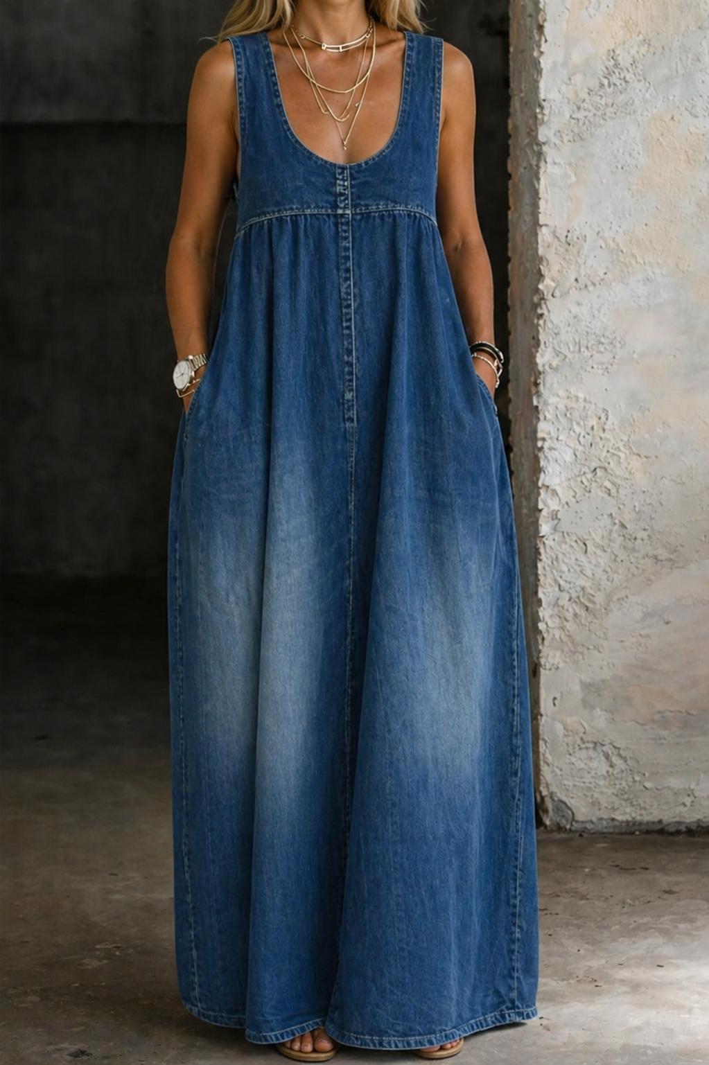 Veronica | Robe-Veste en Jean Ample