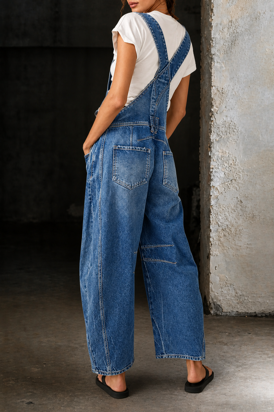 Lauren | Salopette en Jean Évasée