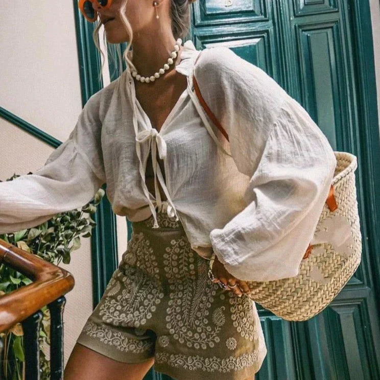 Maaike - Short en crochet bohème
