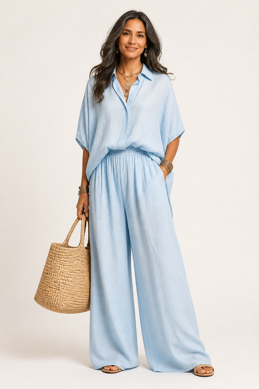 Ensemble de Pantalons Détendus Delphine pour l'Été