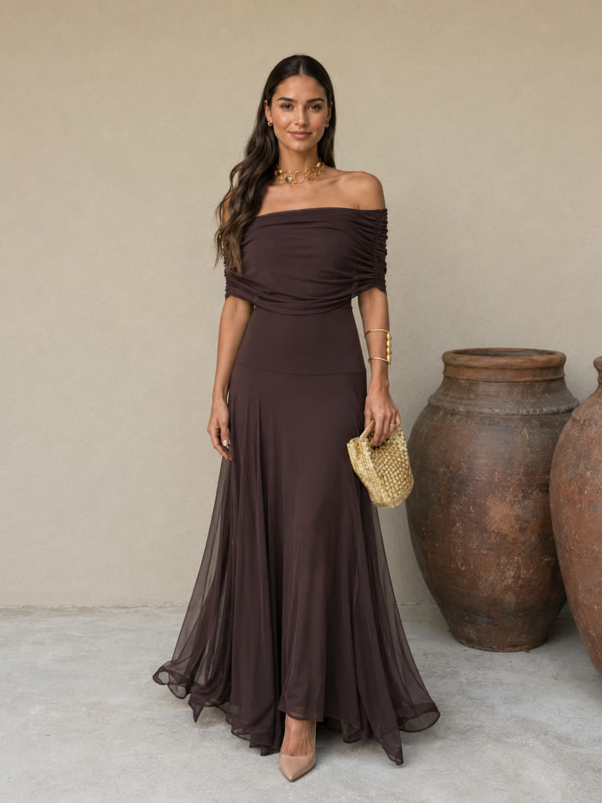 Lucille | Robe marron