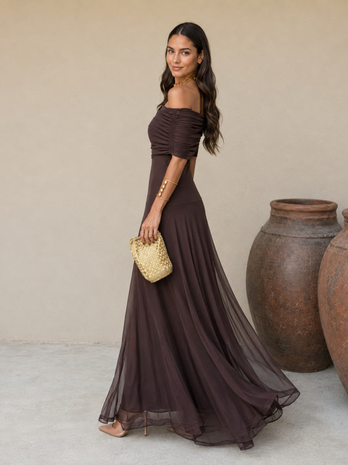 Lucille | Robe marron