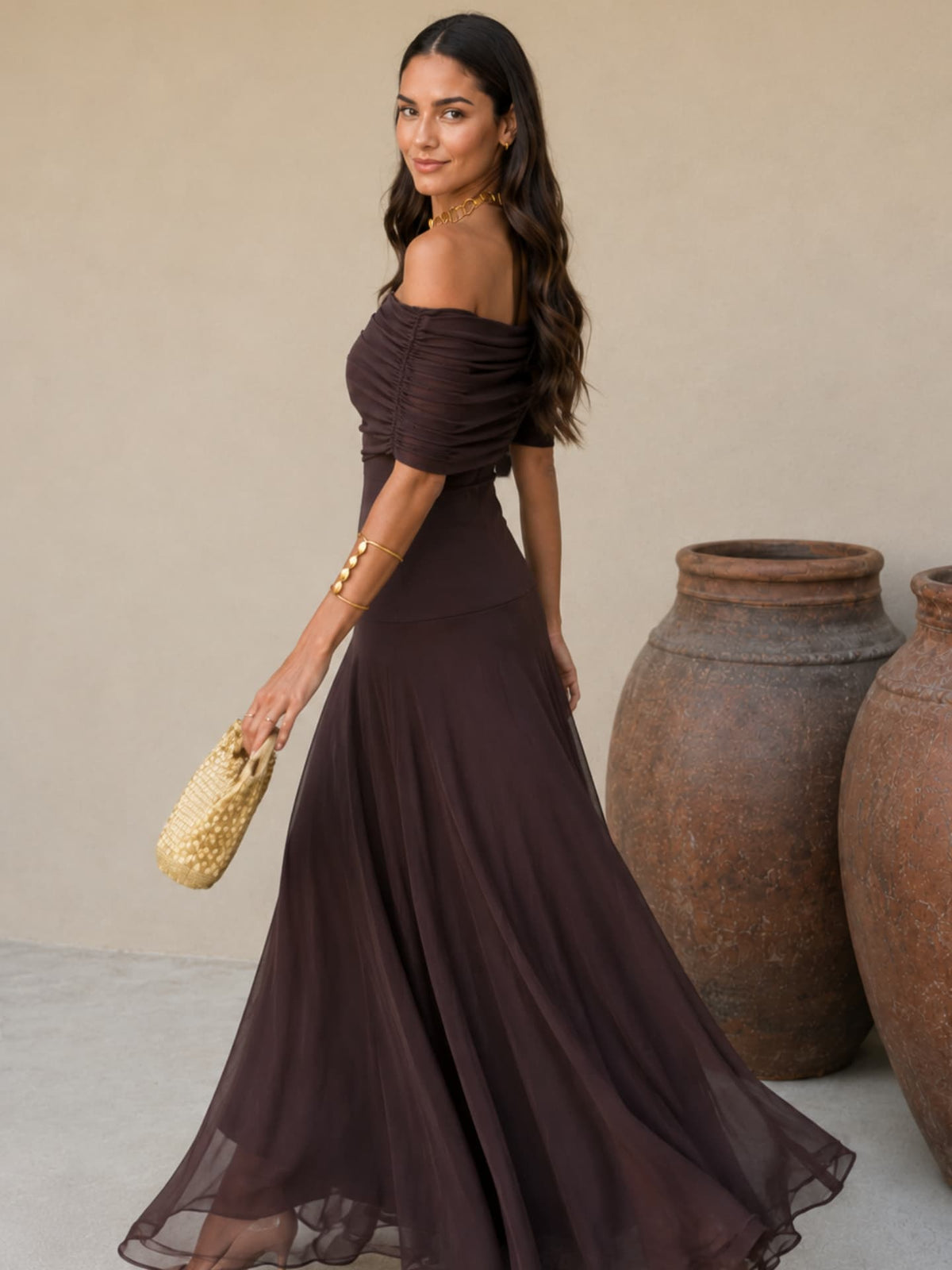 Lucille | Robe marron