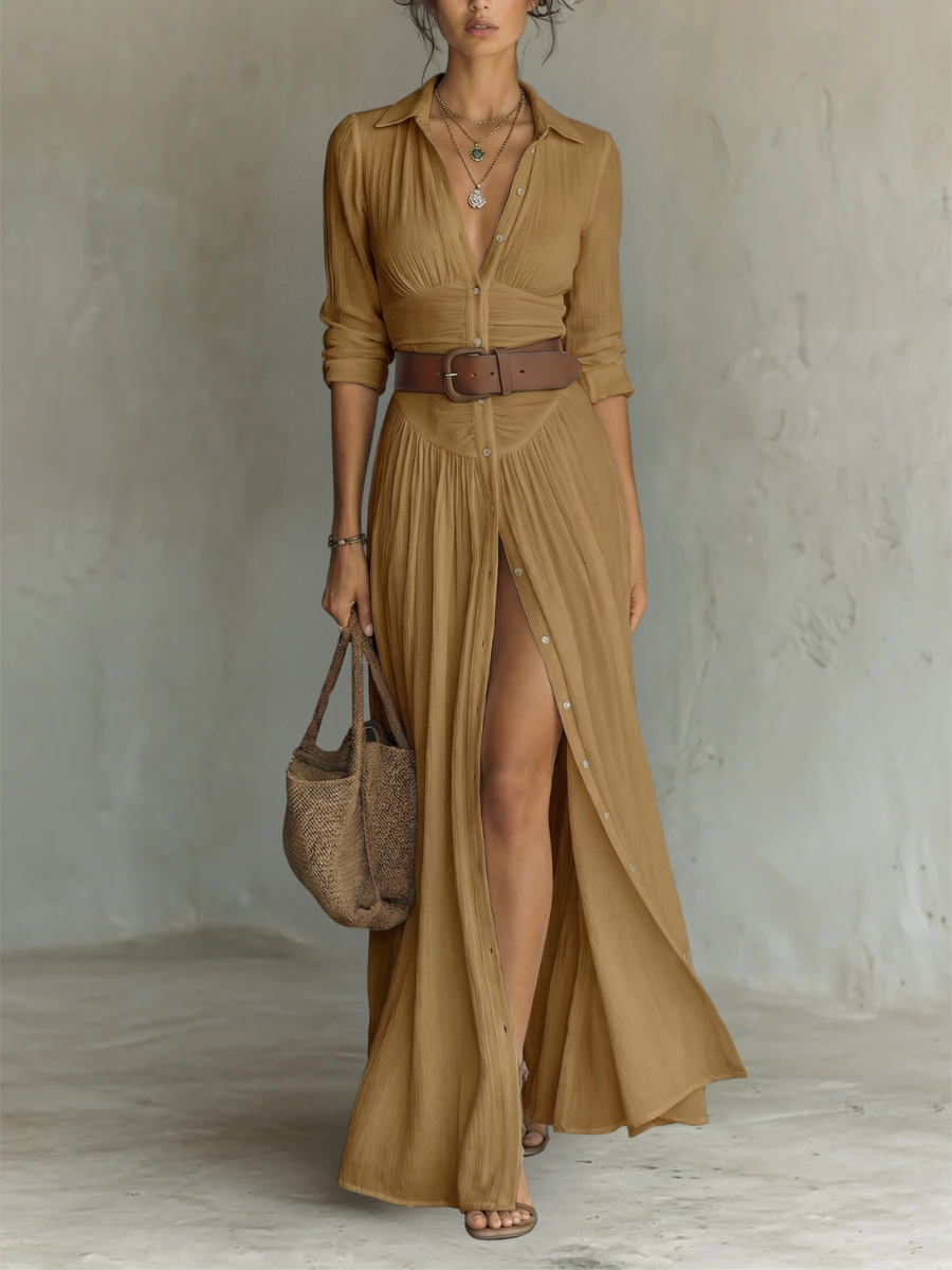 Olivia™ | Robe maxi en lin