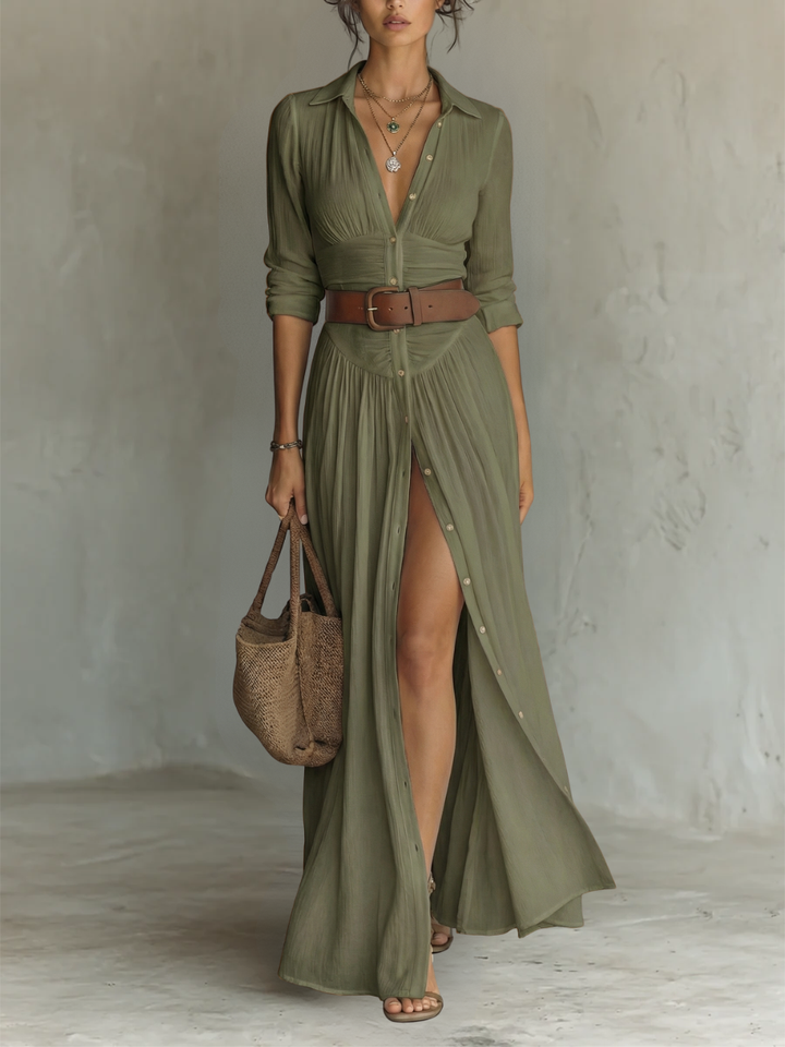 Olivia™ | Robe maxi en lin