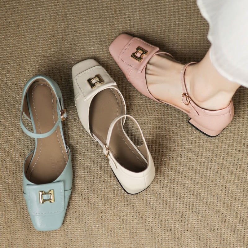 Elvane Boucle Cuir Mary-Janes