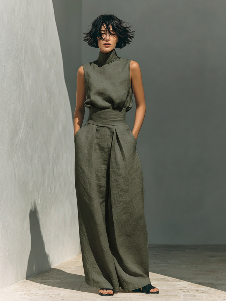 ZIRELLA | Ensemble minimaliste avec pantalons larges