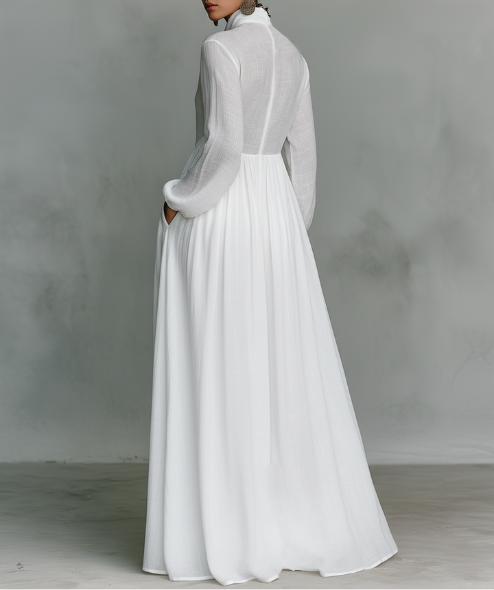 Serena | Robe Maxi Flottante à Boutons