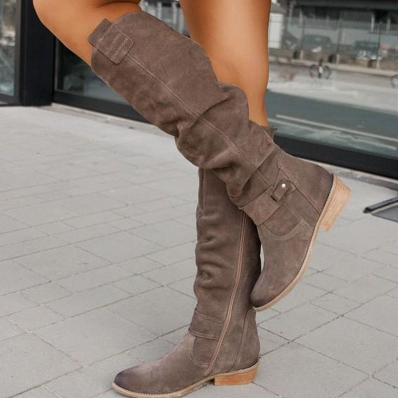 Zavira | Bottes en daim élégantes et chaudes pour femmes