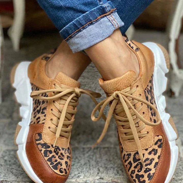 Jade | Baskets Confortables Léopard.