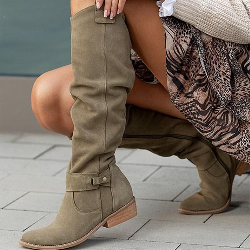 Zavira | Bottes en daim élégantes et chaudes pour femmes